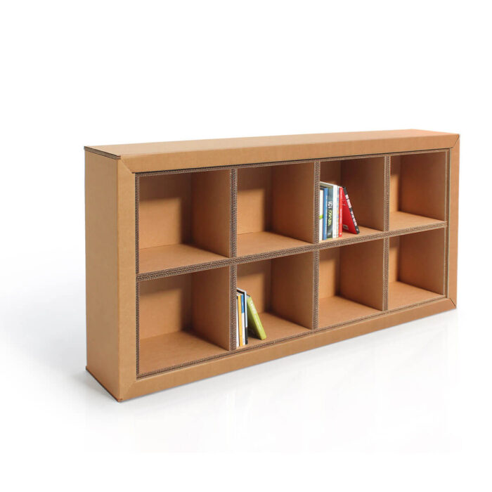 Libreria in cartone 4x2 vani