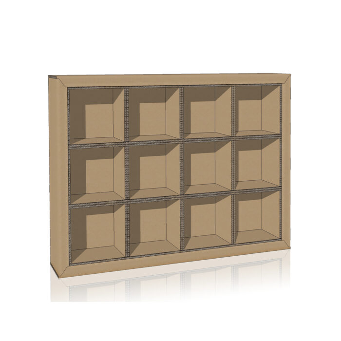 Libreria in cartone flua plus 30 progetto