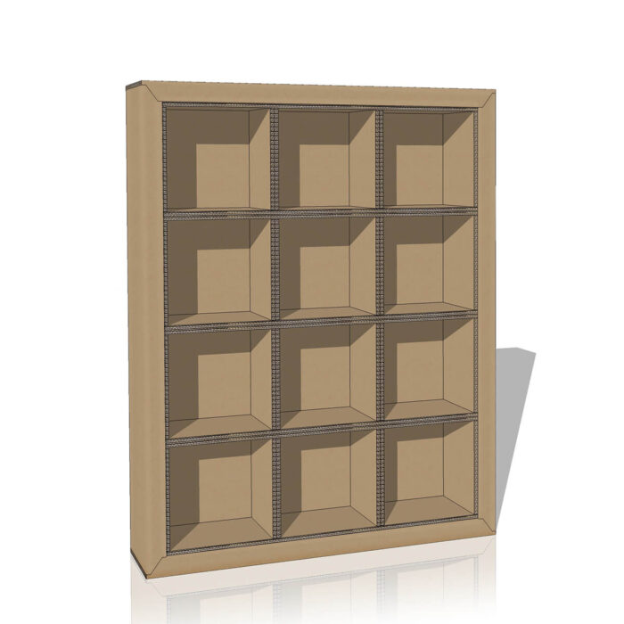 Libreria in cartone flua plus 40 progettazione