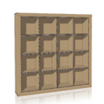 Libreria in cartone flua plus 40 grafica