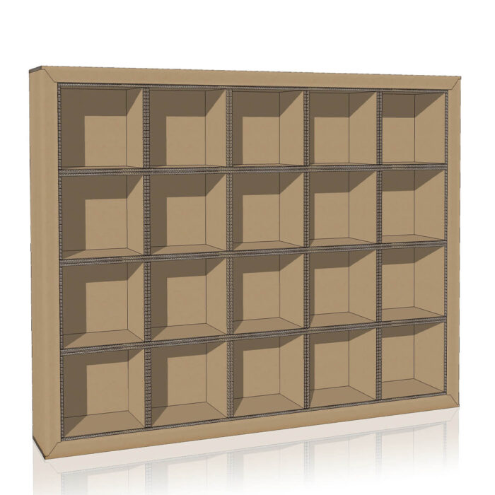 Libreria in cartone flua plus 40 progetto