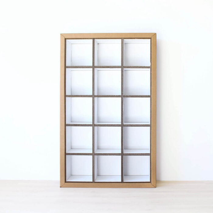 Libreria in cartone riciclabile per ufficio