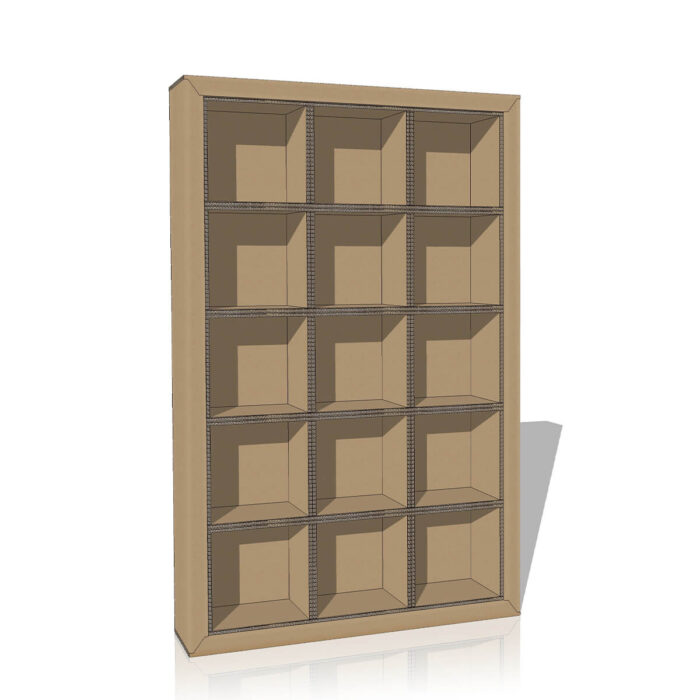 Libreria in cartone flua plus 50 progetto