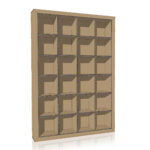 Libreria in cartone 6 livelli render