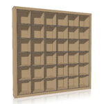 Libreria in cartone flua render