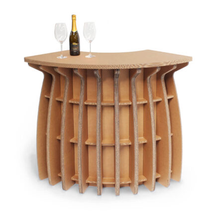 Banco in cartone con curva esterna 90° 'Galambra DE 90'