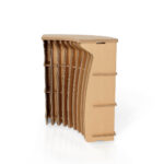 Banco reception con curva interna 90° in cartone 'Galambra DI 90'