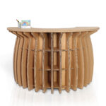 Banco reception curvo in cartone 180° 'Galabra R 180'