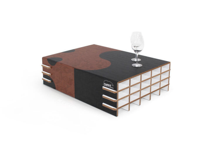 Tavolino basso rettangolare in cartone 'Golliaz Coffee'