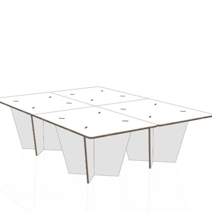 Letto in cartone a una piazza e mezza