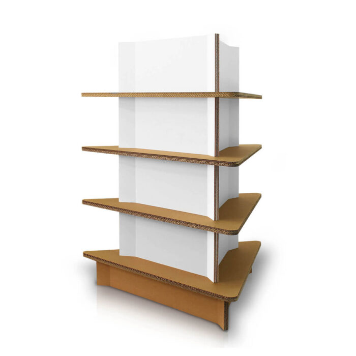 Espositore triangolare in cartone centro stanza 'Loccie'