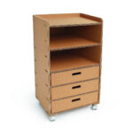 Cassettiera di servizio in cartone con cassetti 'Mazia Large'