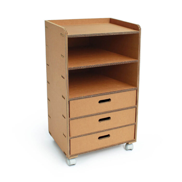 Cassettiera di servizio in cartone con cassetti 'Mazia Large'