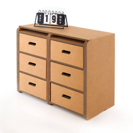 Cassettiera in cartone per ufficio 6 cassetti 'Messi 2'