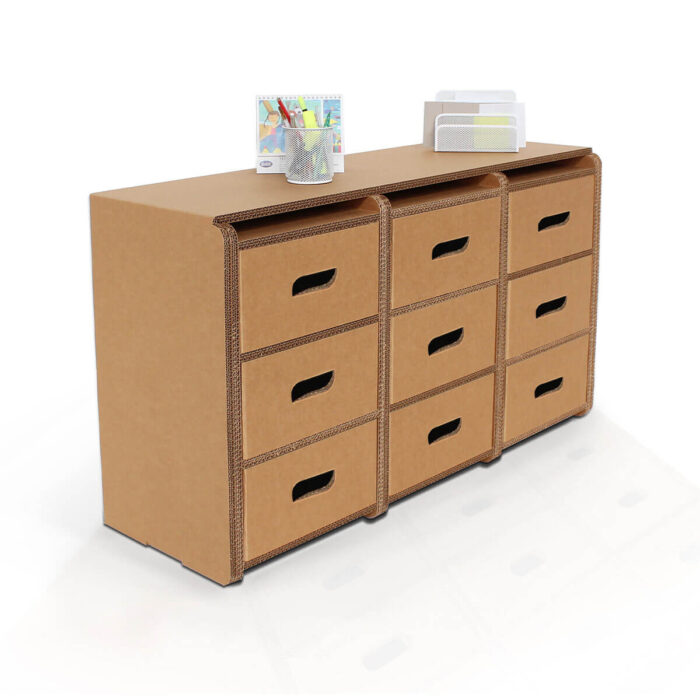 cassettiera da ufficio in cartone 9 cassetti Messi 3