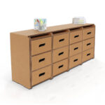 Cassettiera in cartone per ufficio con 12 cassetti 'Messi 4'