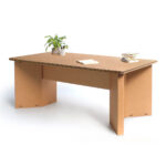 Tavolo riunioni rettangolare con piano in cartone 'Otro 200 C'