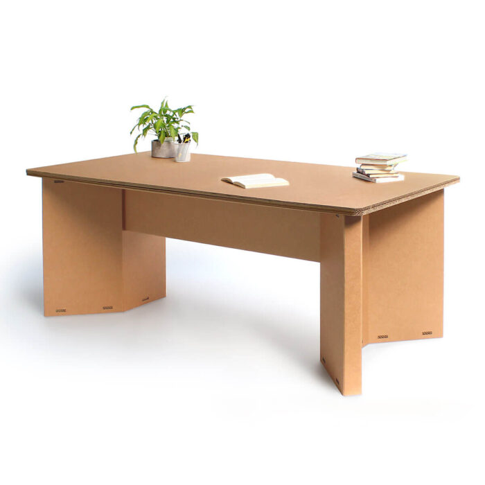 Tavolo riunioni rettangolare con piano in cartone 'Otro 200 C'