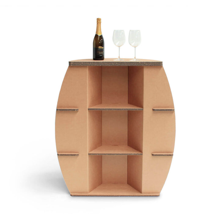 porta bottiglie in cartone retro