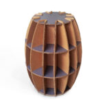 Portabottiglie a botte in cartone 'Rebbio'