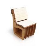 Tisa Plus la sedia ecologica in cartone agganciabile