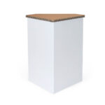 Reception liscia in cartone ad angolo con ripiani 'Verra C'