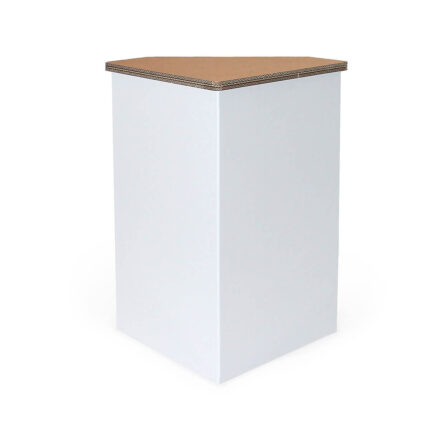 Reception liscia in cartone ad angolo con ripiani 'Verra C'