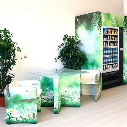 Arredo area break con Rivestimento Payer