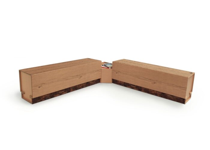 Panca in cartone per attività promozionali 'Badile'