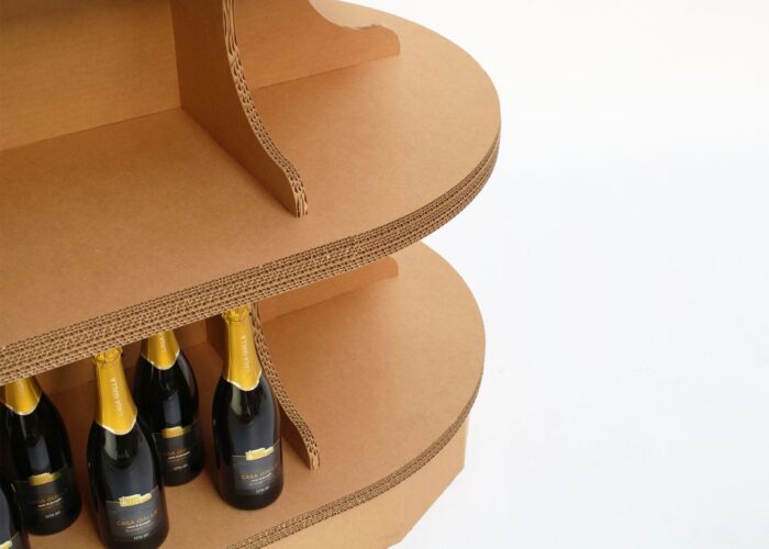 Espositori in cartone - Gondola centro stanza in cartone "Berta"