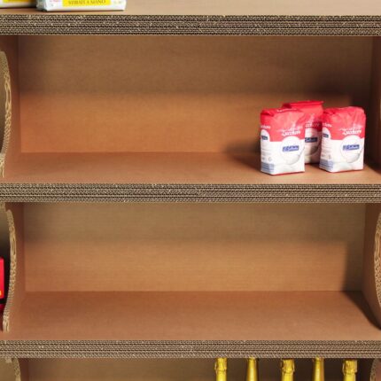 Espositori in cartone - Gondola centro stanza in cartone "Berta"