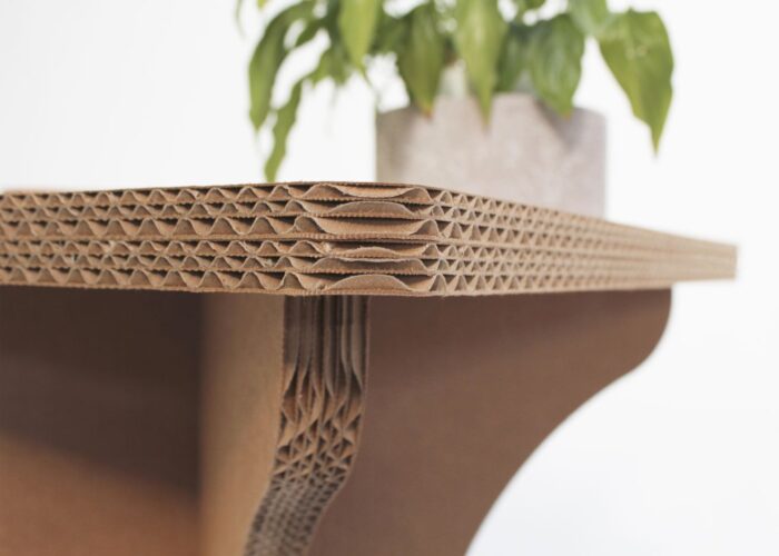 Arredo ecologico - Tavolino in cartone "Cadini"