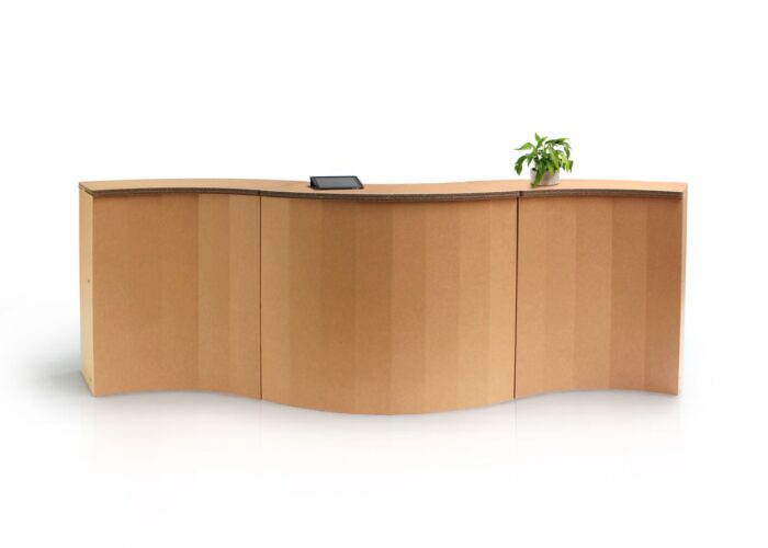 Arredo in cartone - reception ecologica in cartone per fiere e stand "Losa"