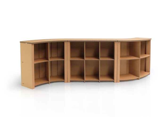 Arredo in cartone - reception ecologica in cartone per fiere e stand "Losa"