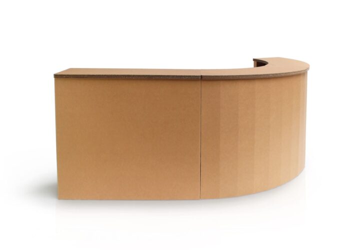 Arredo in cartone - reception ecologica in cartone per fiere e stand "Losa"