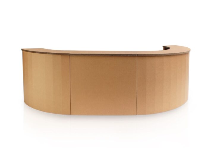 Arredo in cartone - reception ecologica in cartone per fiere e stand "Losa"