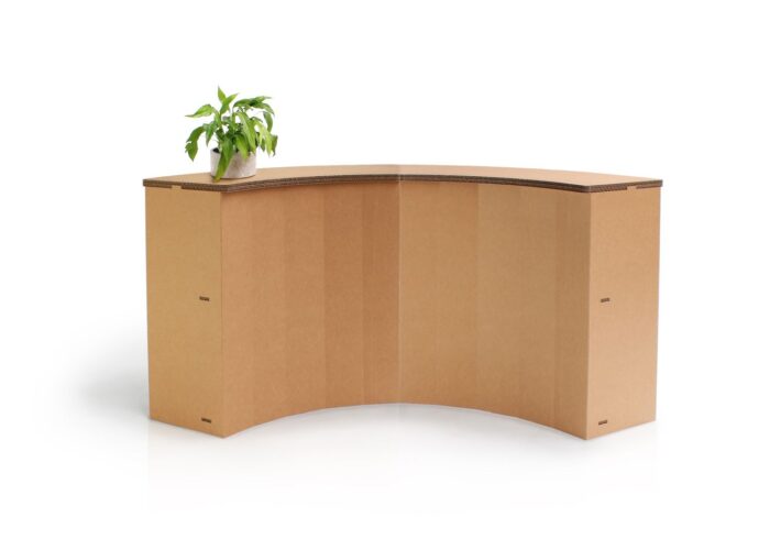 Arredo in cartone - reception ecologica in cartone per fiere e stand "Losa"