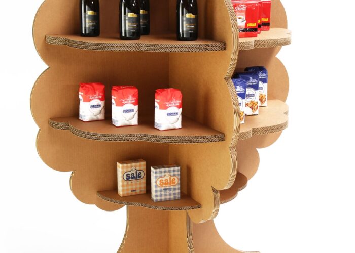 Espositore in cartone - Espositore ad albero in cartone "Costone"