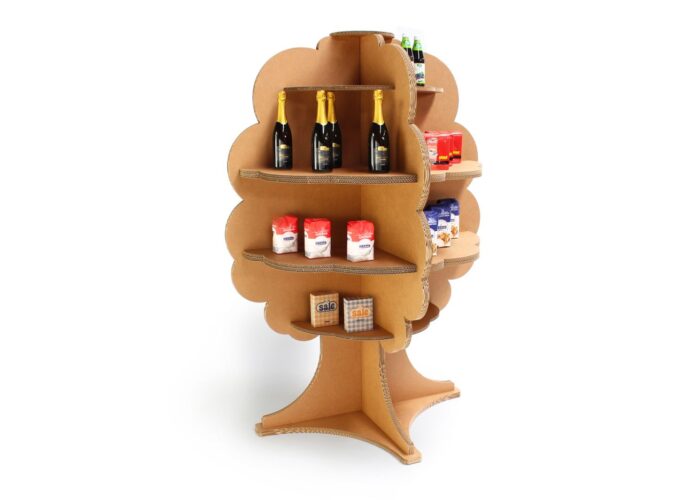 Espositore in cartone - Espositore ad albero in cartone "Costone"