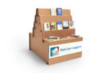 Espositore in cartone per libri 'Dosso'