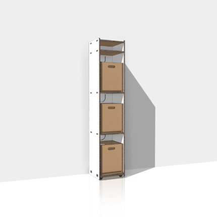 Differenziatore in cartone a tre vani