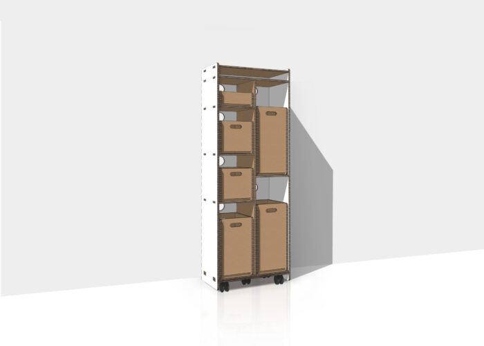 Differenziatore in cartone a sei vani