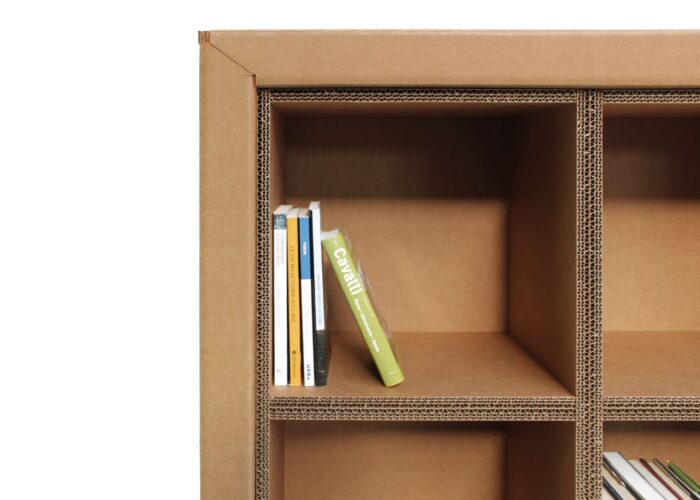 Arredo in cartone - Libreria ecologica a parete "Flua Plus"