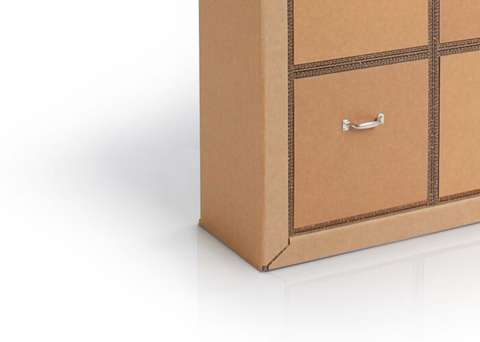 Arredo in cartone - Libreria ecologica a parete "Flua Plus"