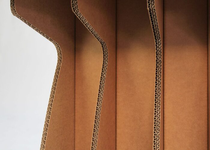 Arredo in cartone - reception ecologica in cartone per fiere e stand "Galambra"