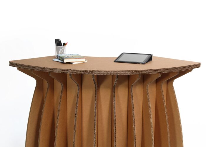 Arredo in cartone - reception ecologica in cartone per fiere e stand "Galambra"