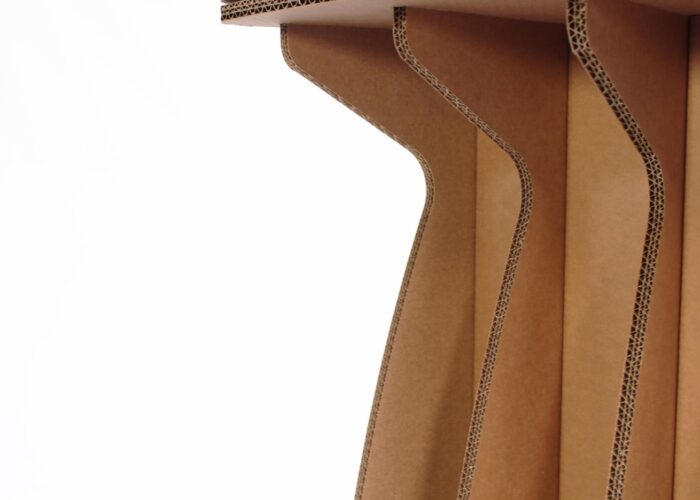 Arredo in cartone - reception ecologica in cartone per fiere e stand "Galambra"