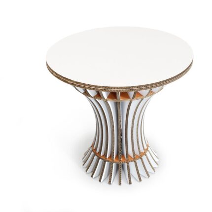 Tavolino design in cartone per eventi e negozi 'Bombià'