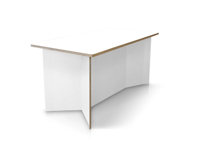 Tavolo in cartone per eventi e fiere