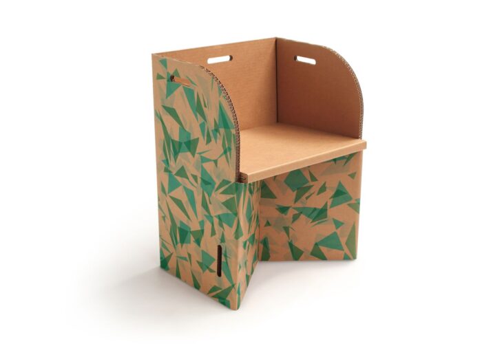 Sedia a pozzetto in cartone per eventi personalizzabile 'Làtola'